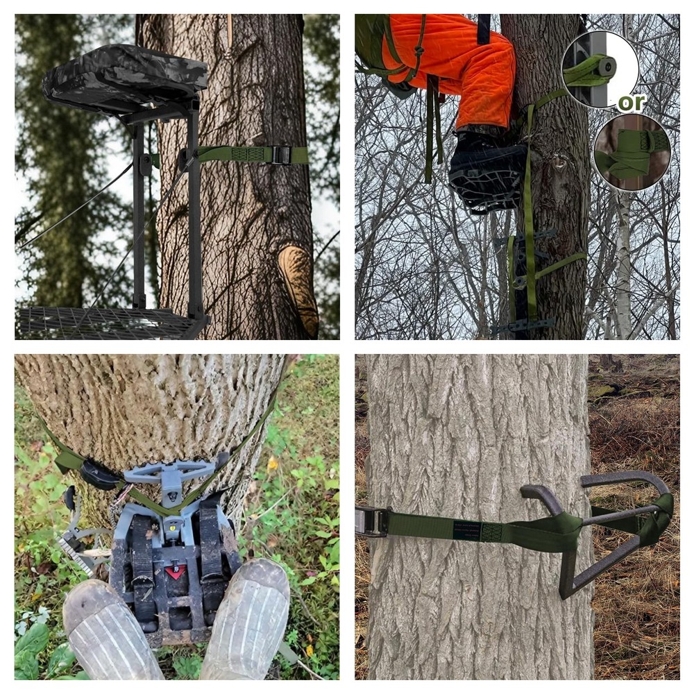 Hunting Climbing Stick Straps Heavy Duty Tree Stand Climbing Stick Straps Cli...