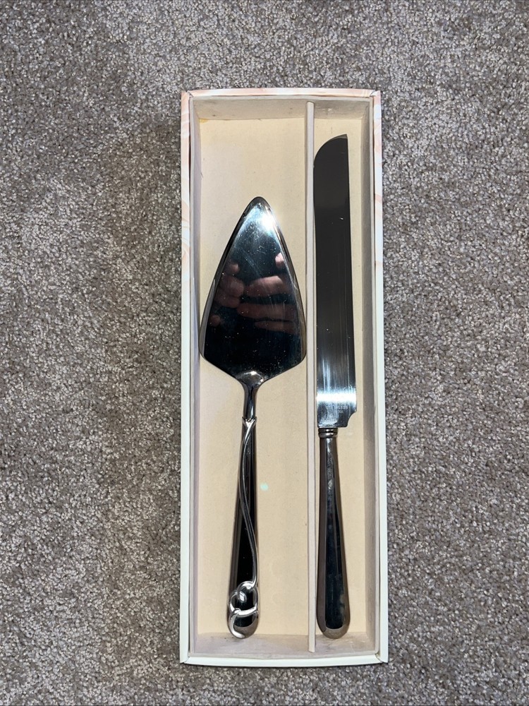 Lenox Wedding Forevermore Cake Serving Set Stainless With Box
