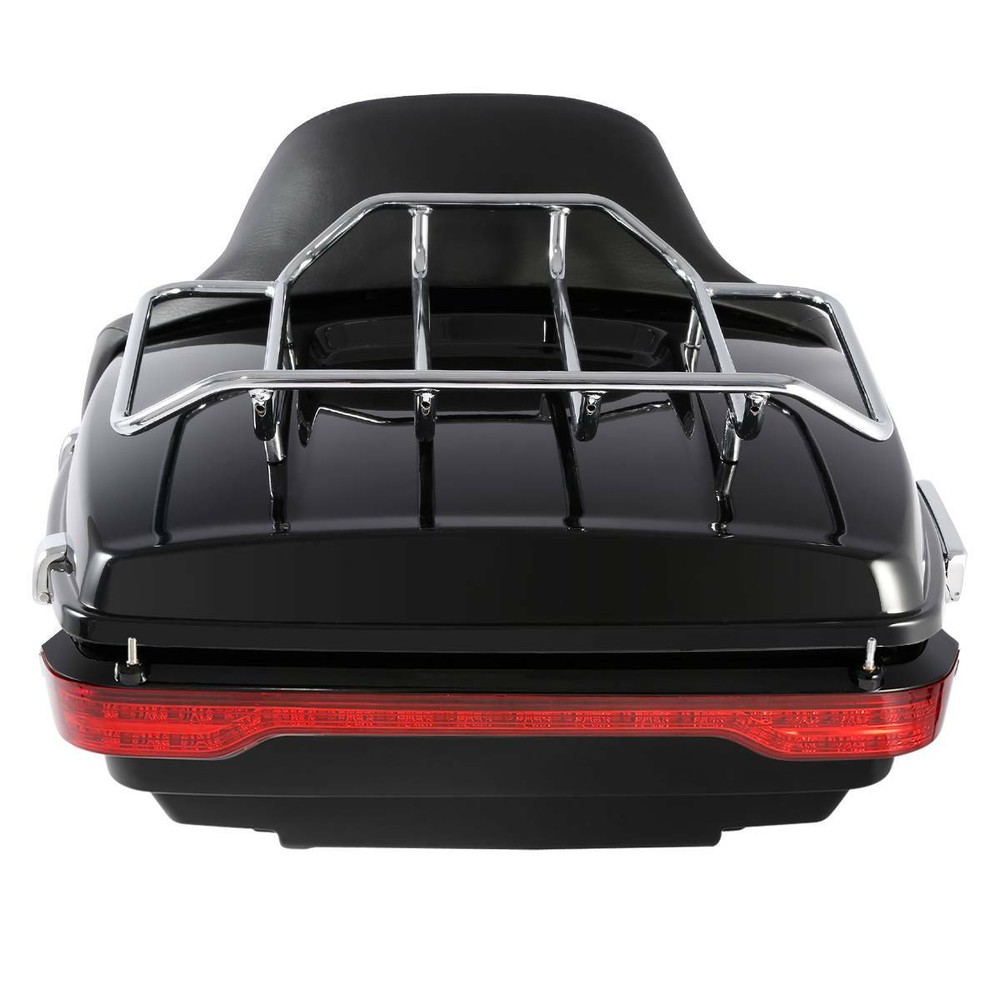 King Trunk Backrest Rack Speakers Light Fits For Harley Touring 2014+