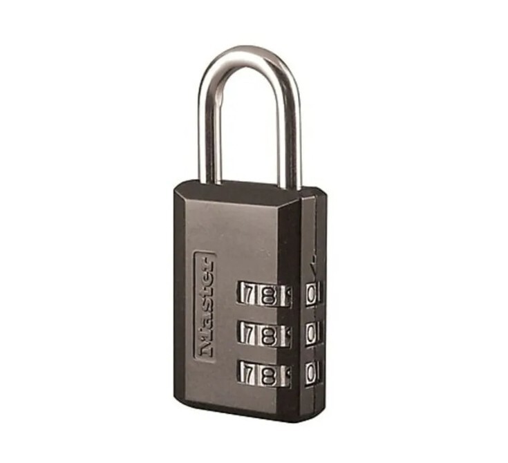 Master Lock 647D Combination Lock 3/4" Inch Shackle.. Black Padlock.. New