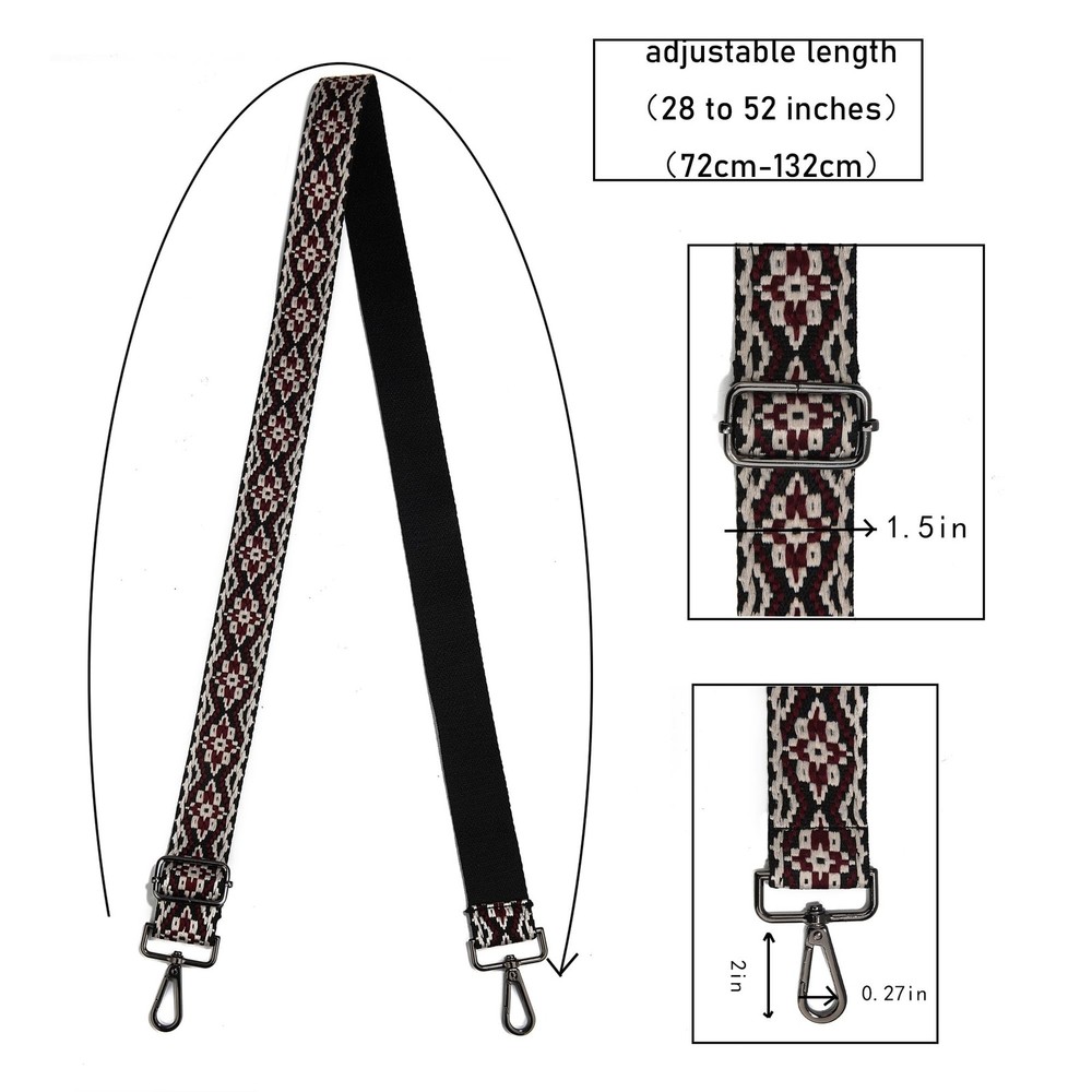 Purse Strap Gold Hardware Replacement Crossbody Bag Strap, Wide Adjustable Sh...