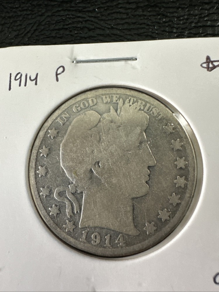1914 P  Barber Silver Half Dollar Rare Key Date