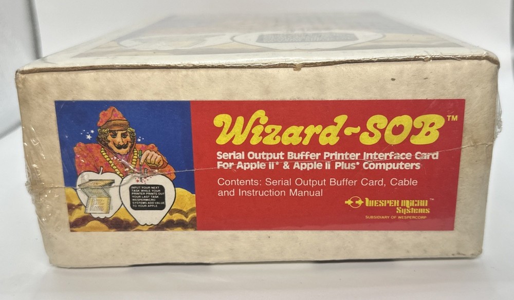 Vintage Wesper Micro Systems Wizard SOB Serial Output Buffer Card Apple II