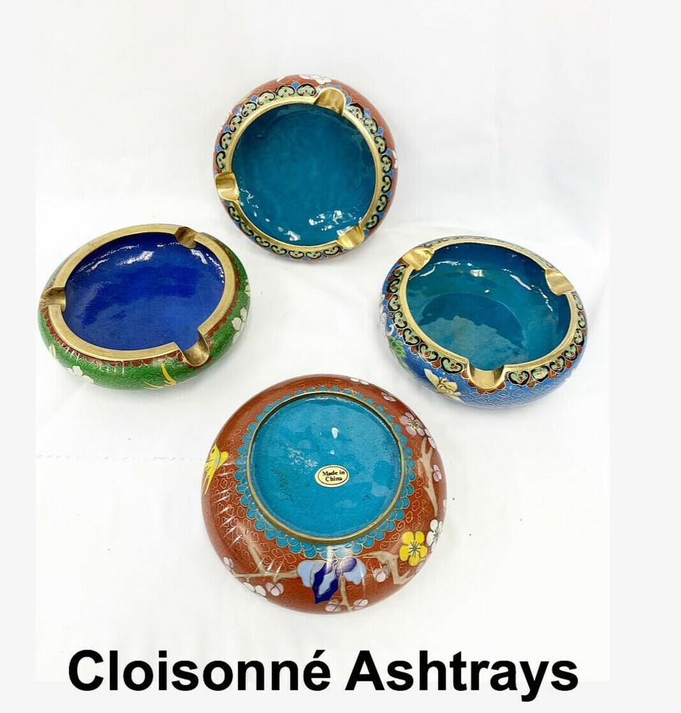 Vintage Chinese  Cloisonne Ashtray
