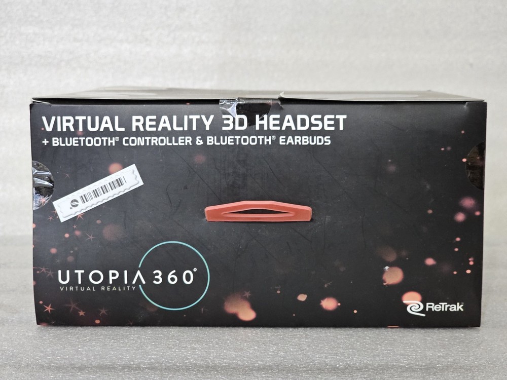 ReTrak Utopia 360 VR Degree 3D Headset Bundle Bluetooth Earbuds / Controller