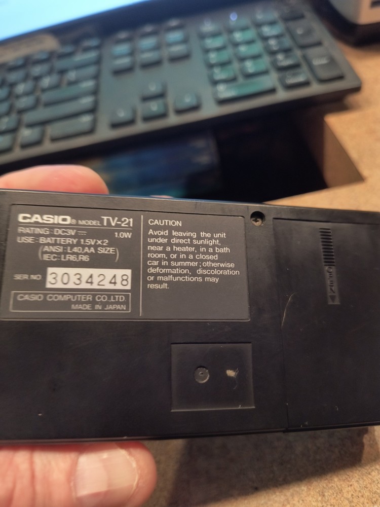 Casio mini Pocket TV TV-21 And Sony Digital Walkman.