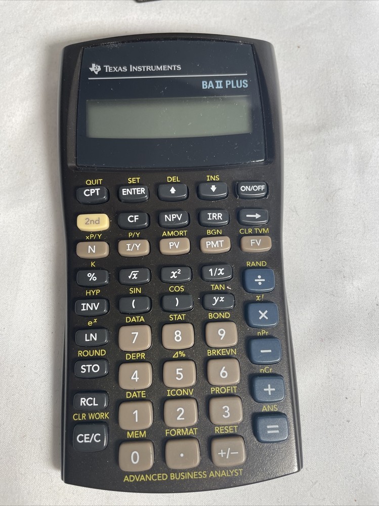 Calculator Texas Instruments BA II Plus Has Manual Works