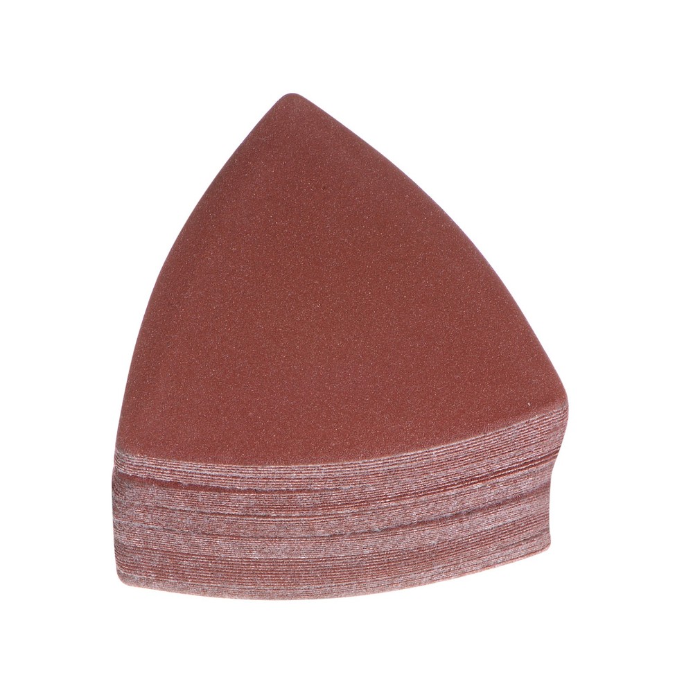 60pcs 240 Grits 80mm Aluminum Oxide Triangular Hook & Loop Sandpapers Pads
