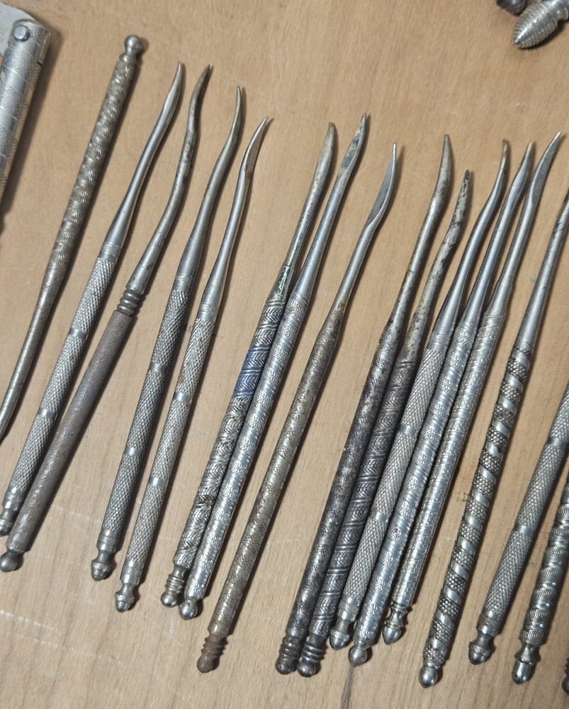 1909 HMQ Stainless Nutcracker And Pick Lot With Extras