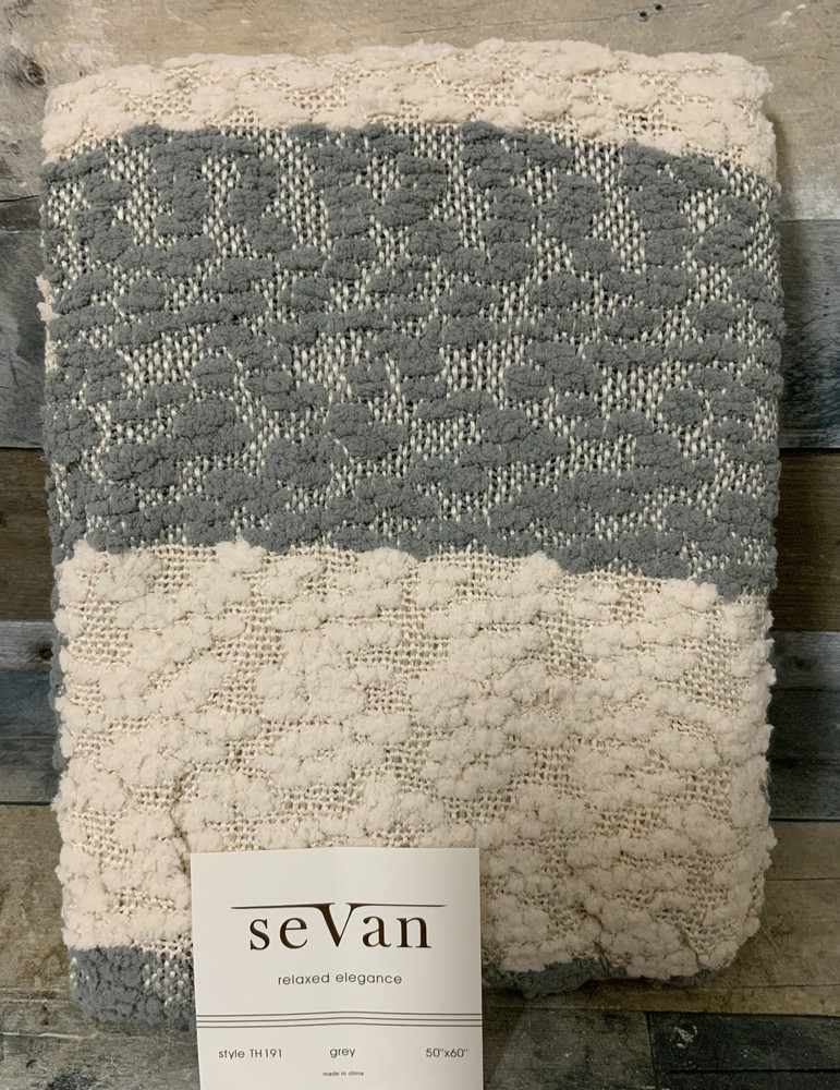🎁 Sevan Relaxed Elegance Throw Blanket (60x80) Grey🆕