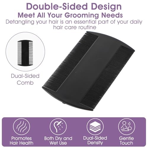 5 Pack 3.5" Double-Sided Pocket Comb, Mustache 2 Sides Combs, Dandruff Removal