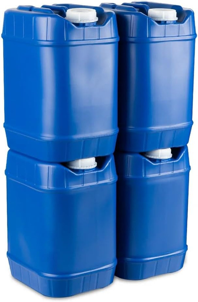 5-Gallon Stackable Water Storage Containers, Emergency Water Storage for Camping