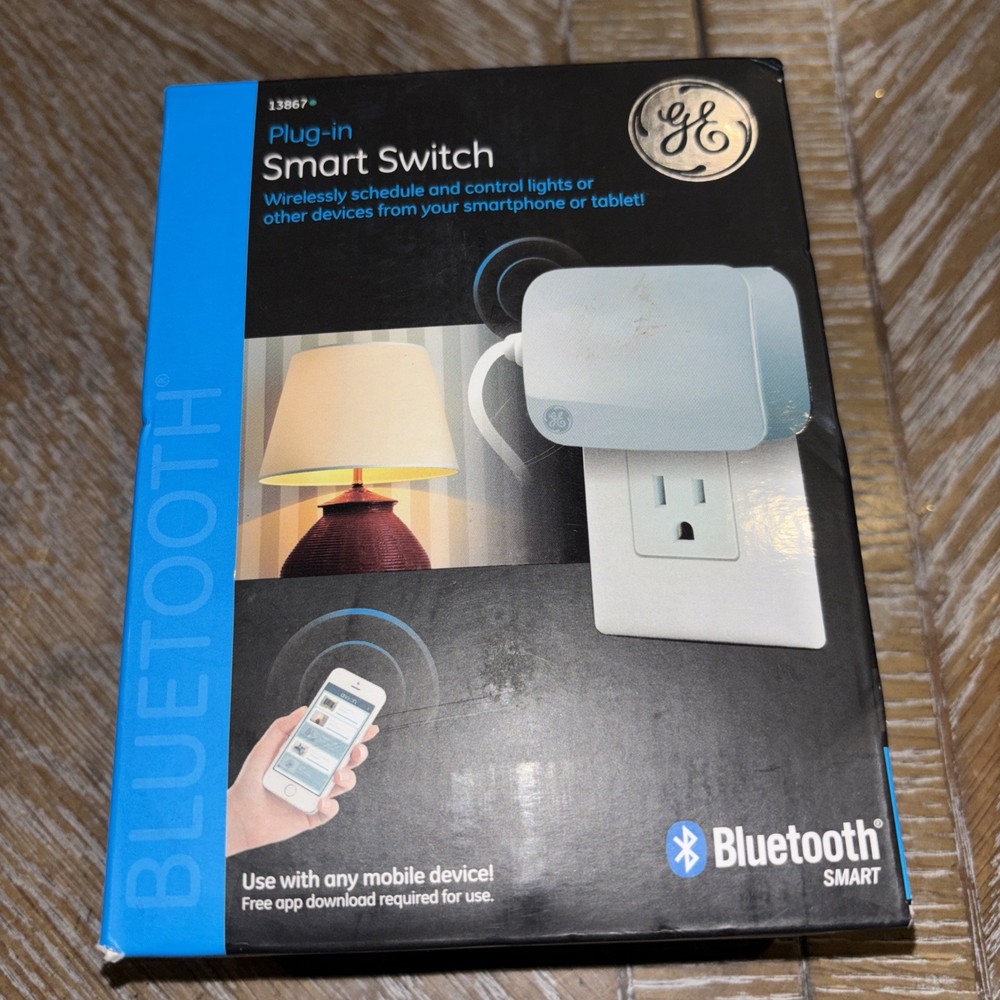 GE 13867 Plug-In Smart Switch Bluetooth Wireless Control & Dim Lights NEW