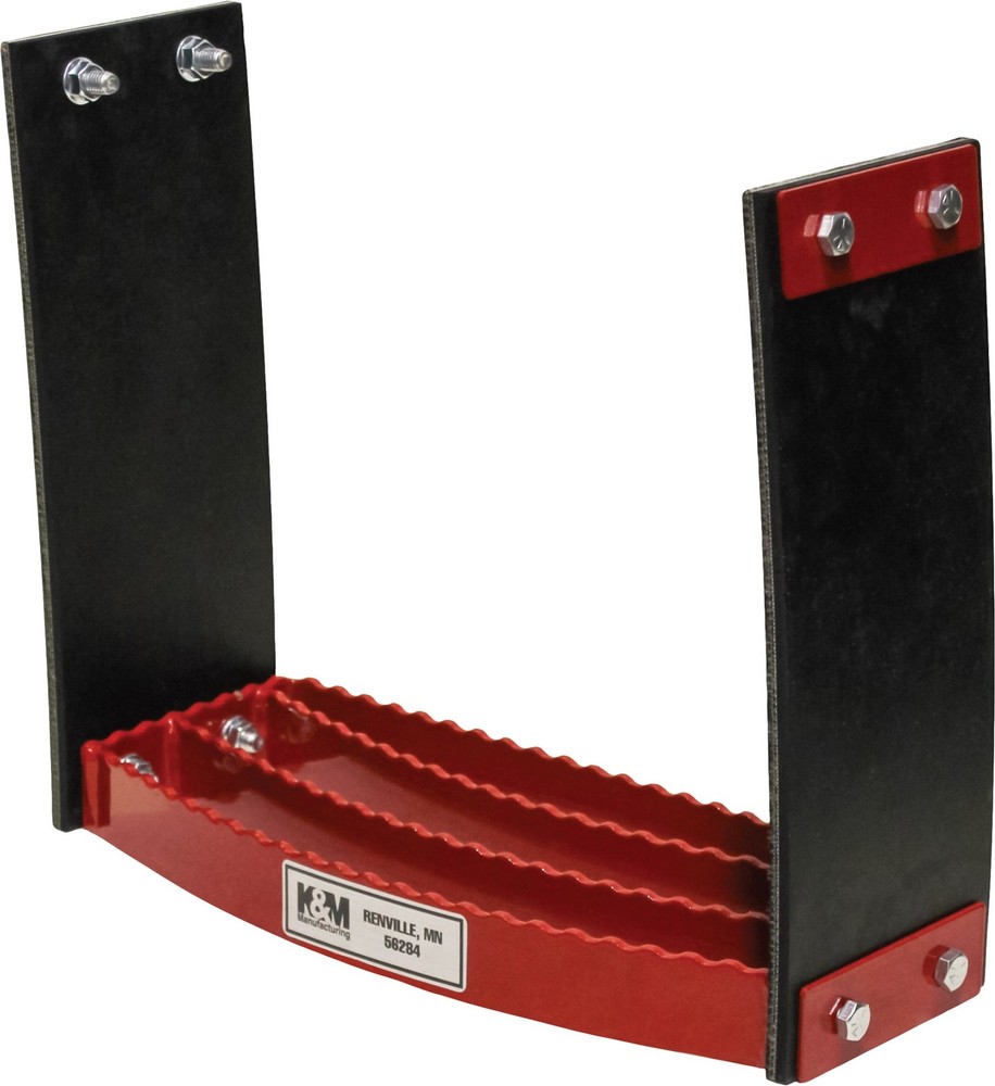 KM Universal Bolt-On Flex Step - Red flexible step for tractors