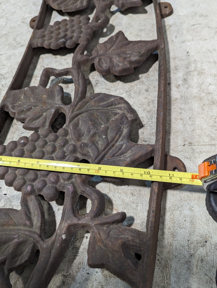 Antique Ornate Curved Cast Iron Design Element