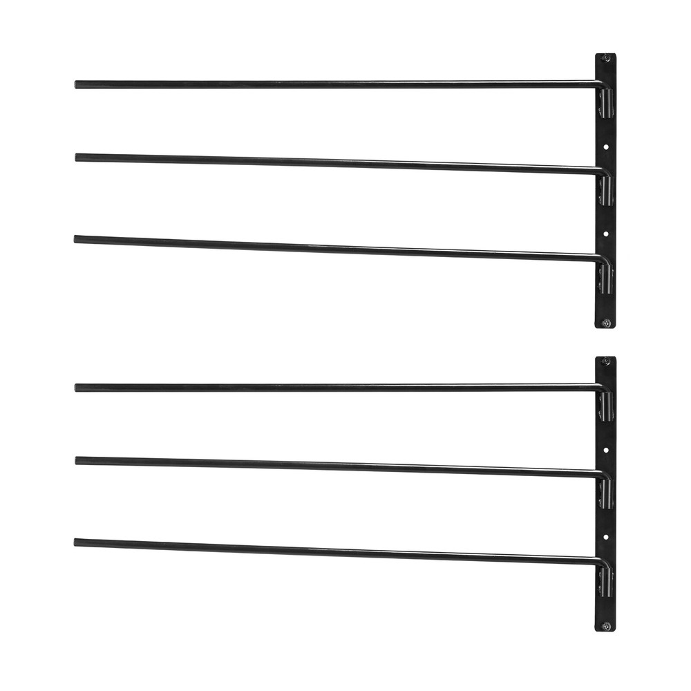 Wall Mounted Saddle Rack Three Tiers Swing Out Saddle Pad Holder