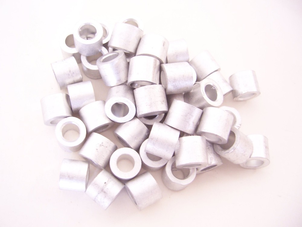 100 Aluminum Stops for 7/32" Wire Rope Cable