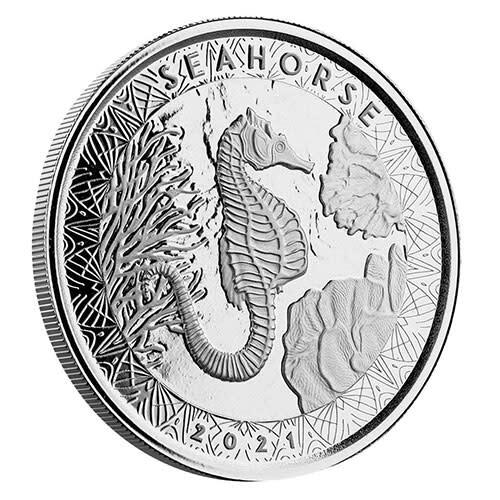 2021 Samoa Seahorse 1 oz Silver BU
