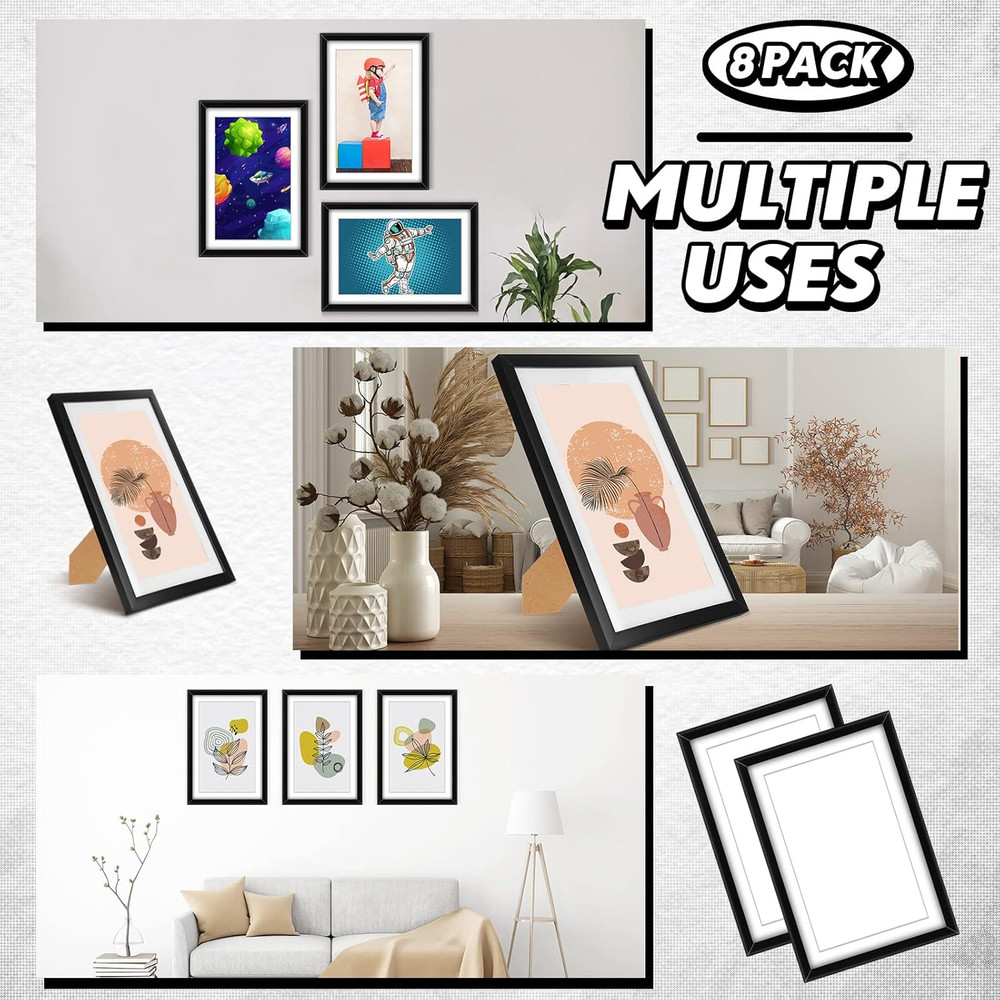 8 Pack-Comic Book Frame Comic Book Wall=Display Mounted Storage/Picture Frames+U