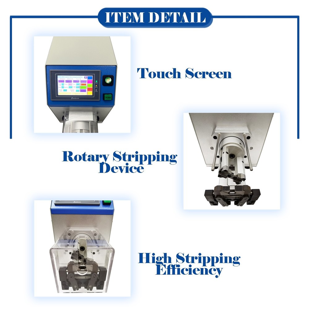 110V Semi-Automatic Coaxial Cable Rotary Knife Multi-Layer Stripping Machine