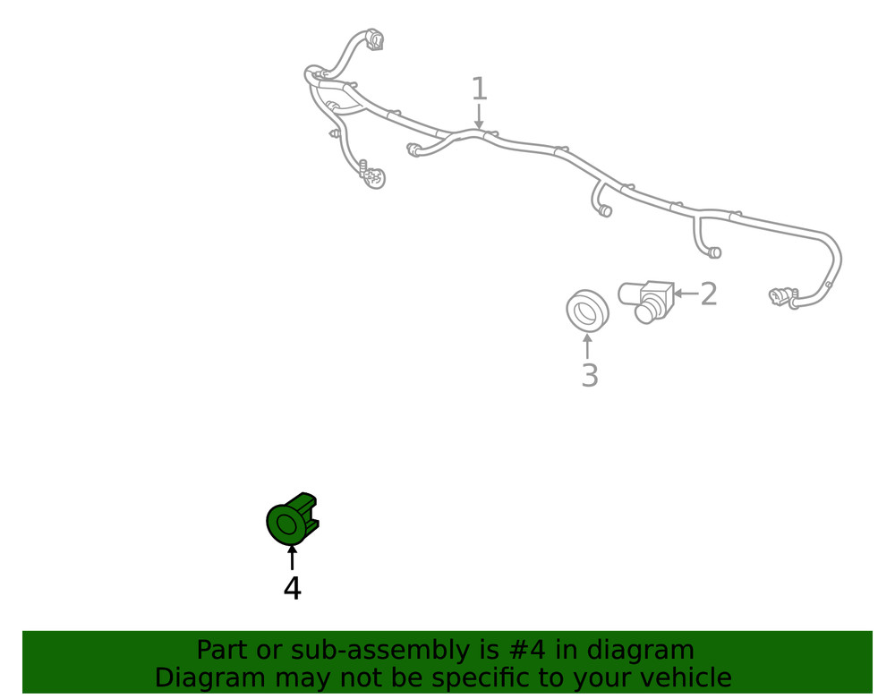 Genuine GM Park Sensor Bracket 84590520