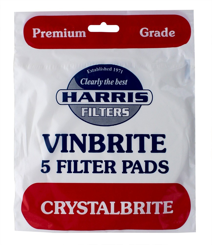 10x Harris Crystalbrite Filter Pads 5-pk Use with Harris Vinbrite MK3 Filter Kit