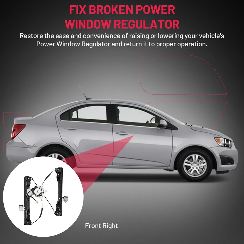 For 2012-2015 Chevrolet Cruze Front Passenger Side Window Regulator with Motor