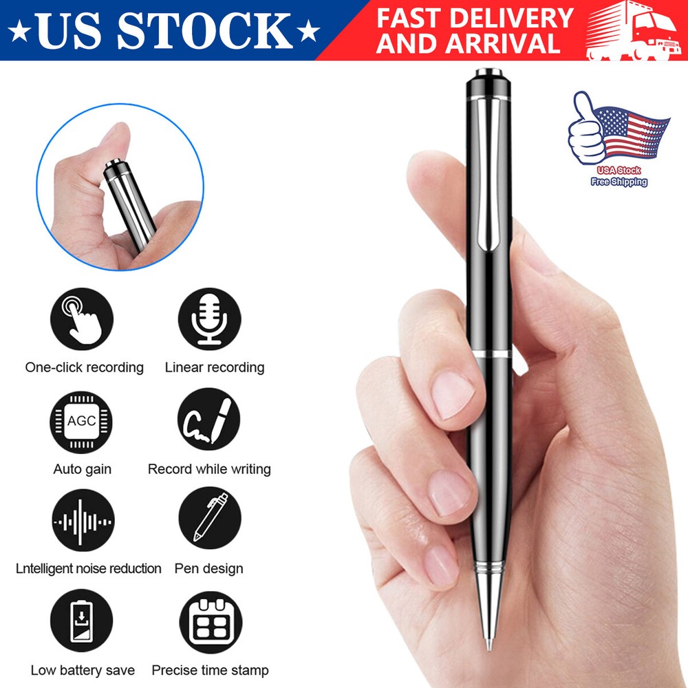 Mini Digital Voice Activated Recorder Audio Recording Pen Smart Noise Reduction_