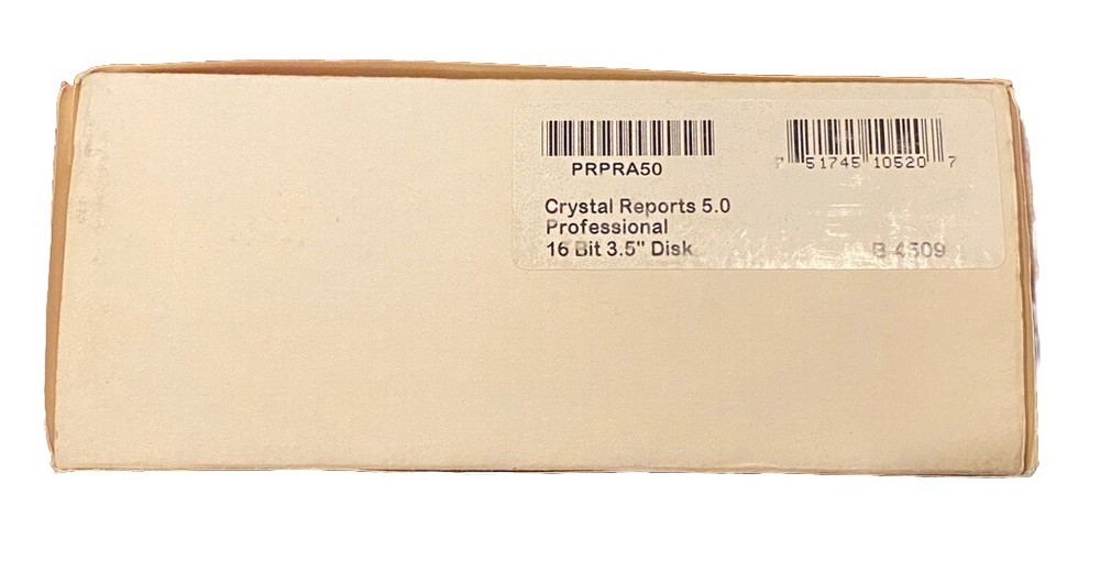 SEAGATE CRYSTAL REPORTS PROFESSIONAL 5.0 PC SQL DATABASES 16Bit 3.5" DISKS B4509