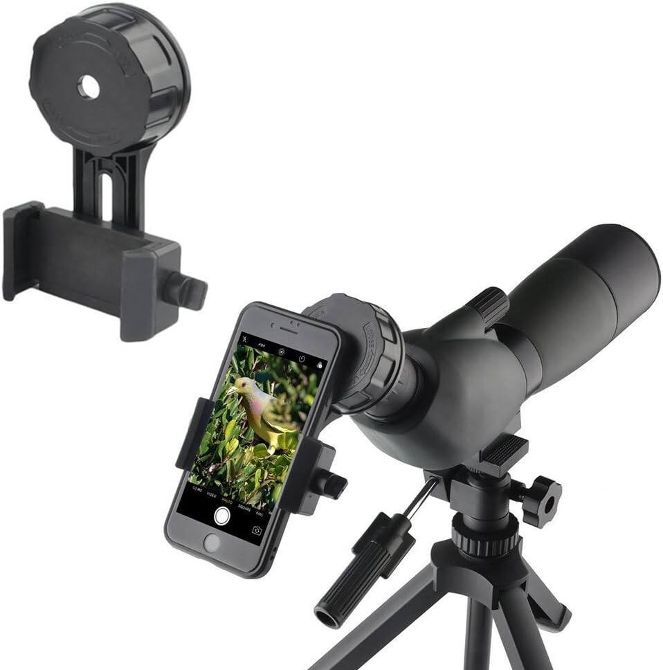 Telescope Phone Adapter - Compatible with Binoculars Monocular Spotting Scope