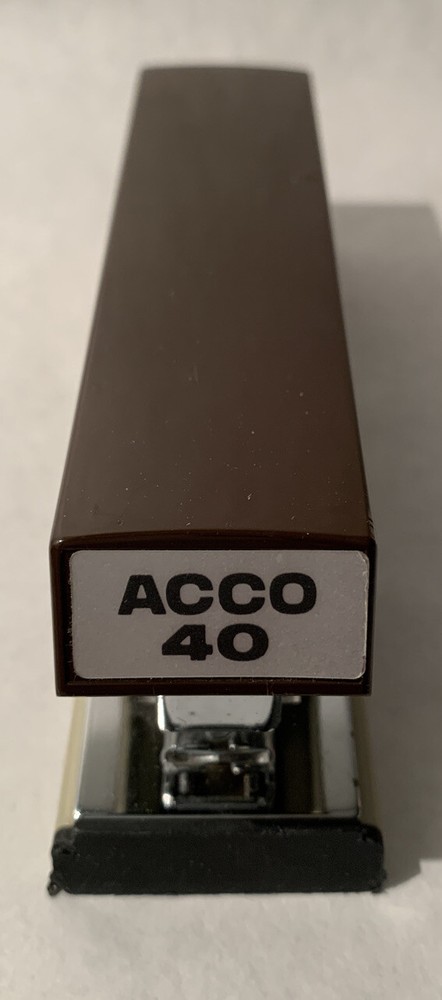 ACCO Model 40 Desktop Stapler Brown & Tan Vintage
