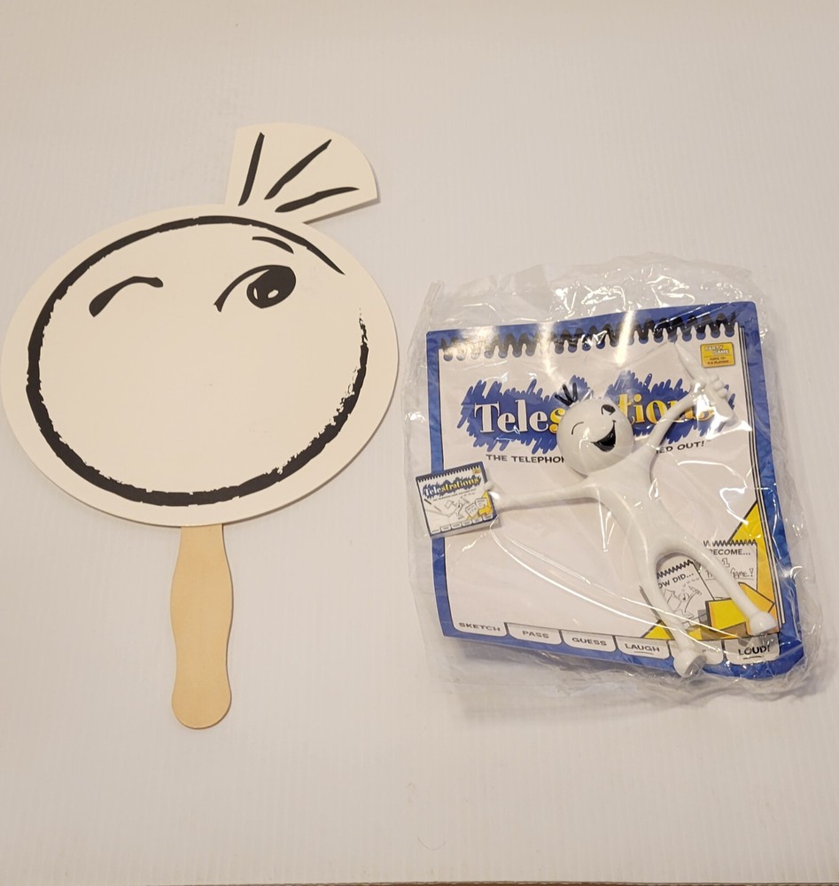 Telestrations Man Mascot Poseable Figure & Reusable Dry-Erase Mask Paddle