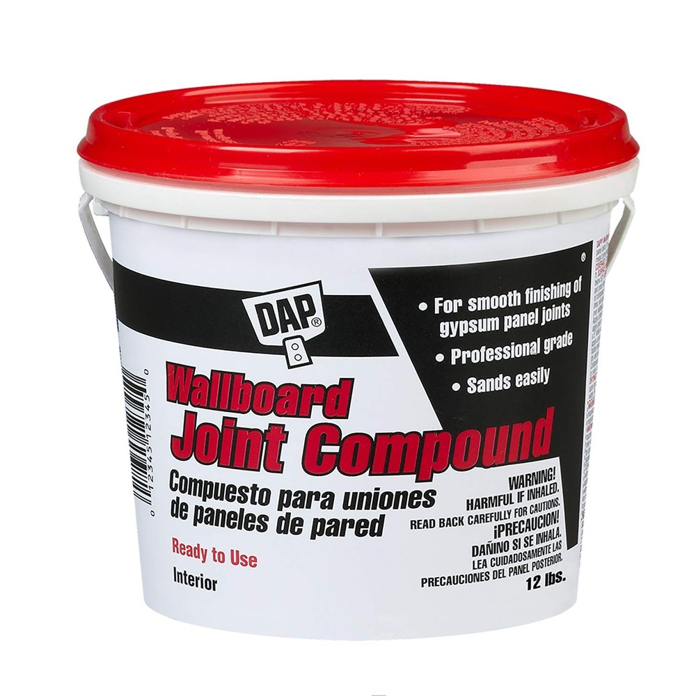 DAP Wallboard Joint Compound, White, 12 Lbs (7079810102) 12 lb., White