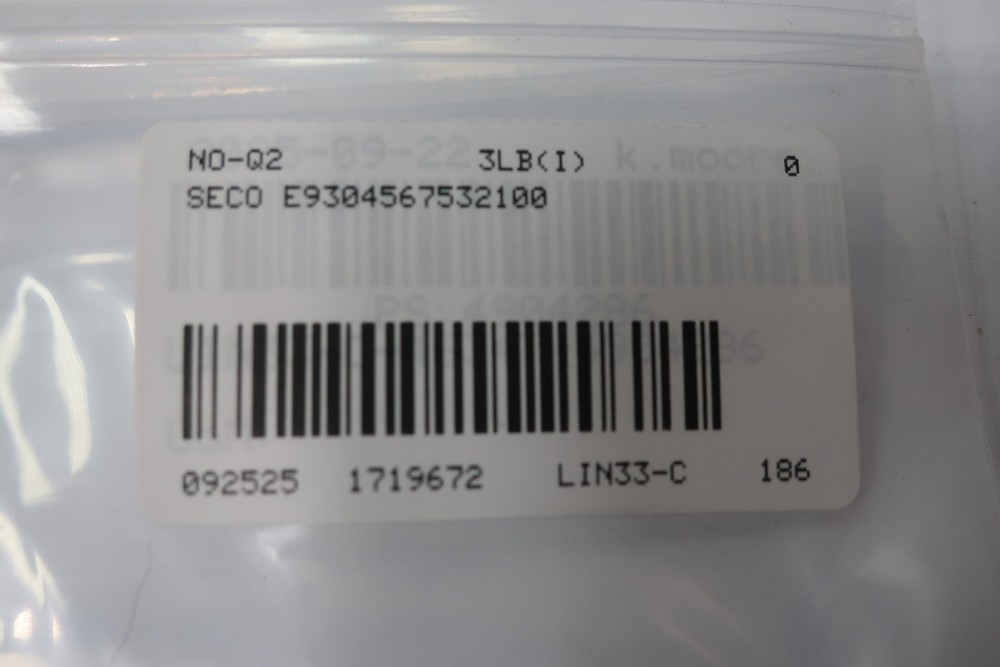Seco E9304567532100 Collet Chuck Tool Holder 100mm