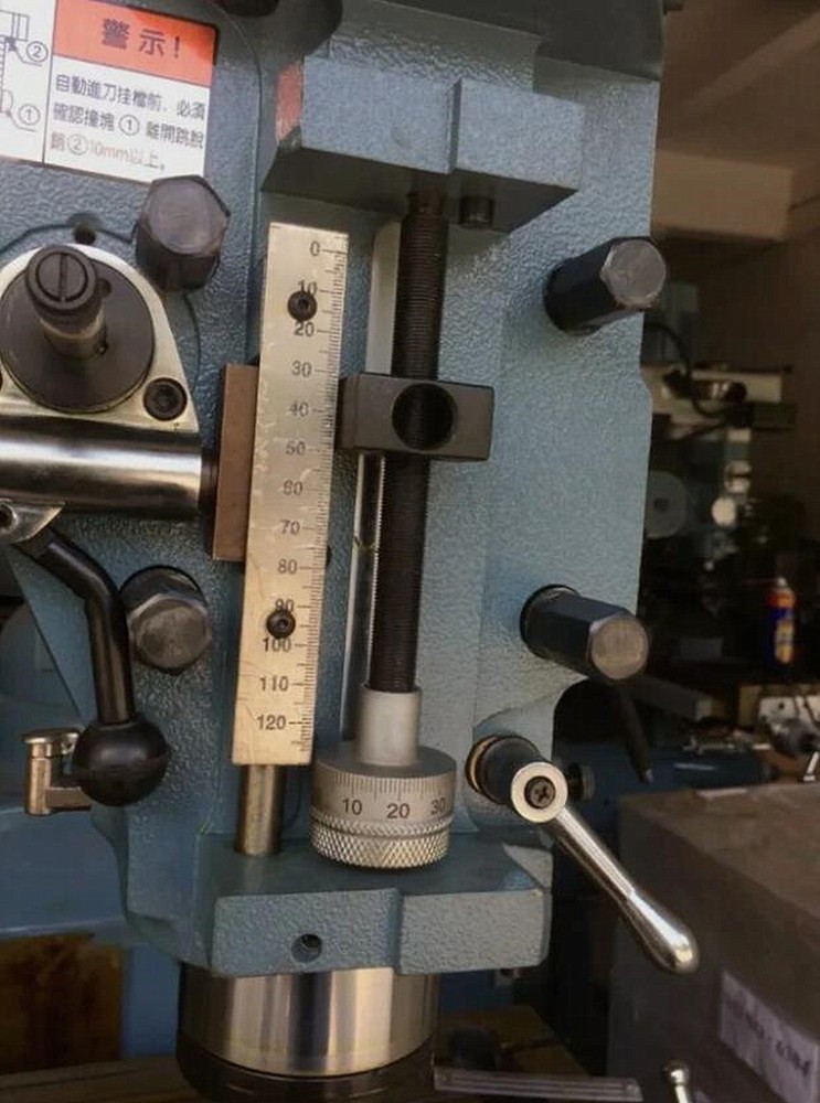 Set Bridgeport Milling Machine Micro Feed Scale Rod+Stop Knob Vertical Mill Part