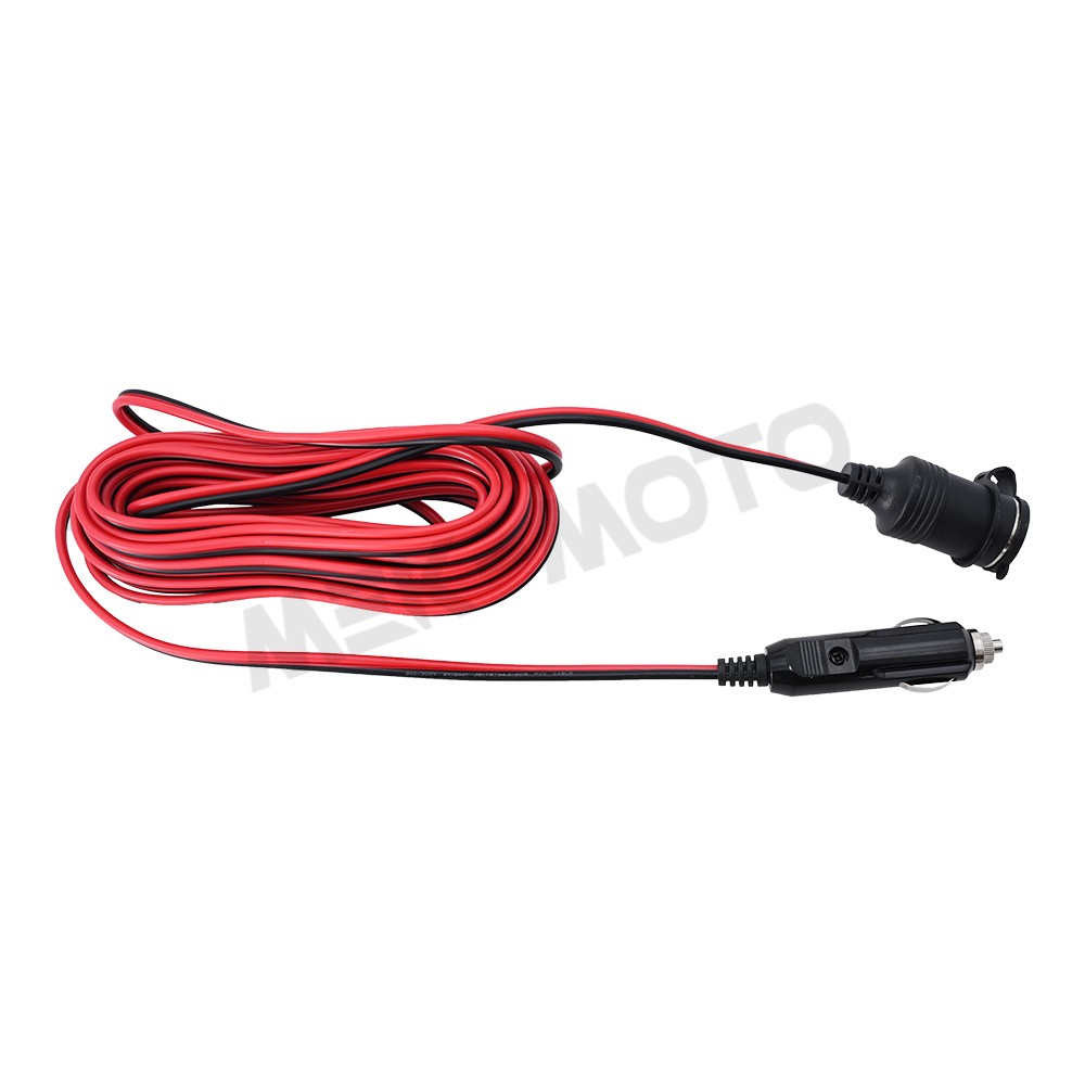 24FT 12V Car Cigarette Lighter Socket Cord Heavy Duty Power Adapter Cable