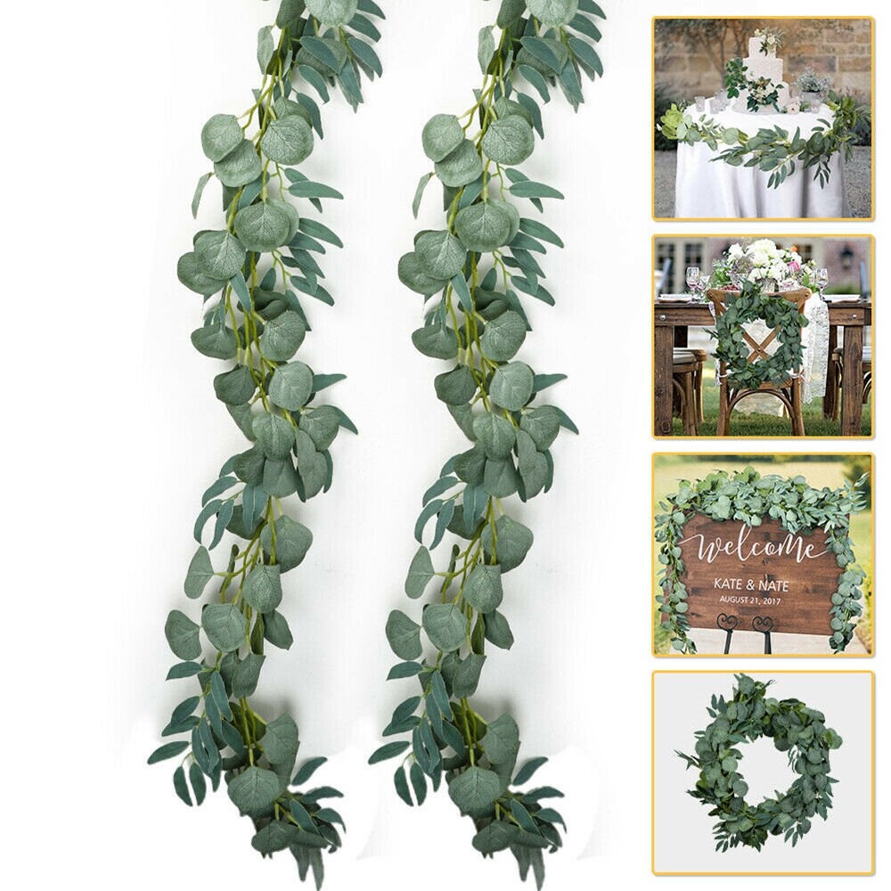 Artificial Eucalyptus Garland Greenery Vine for Wedding & Home Wall Decor