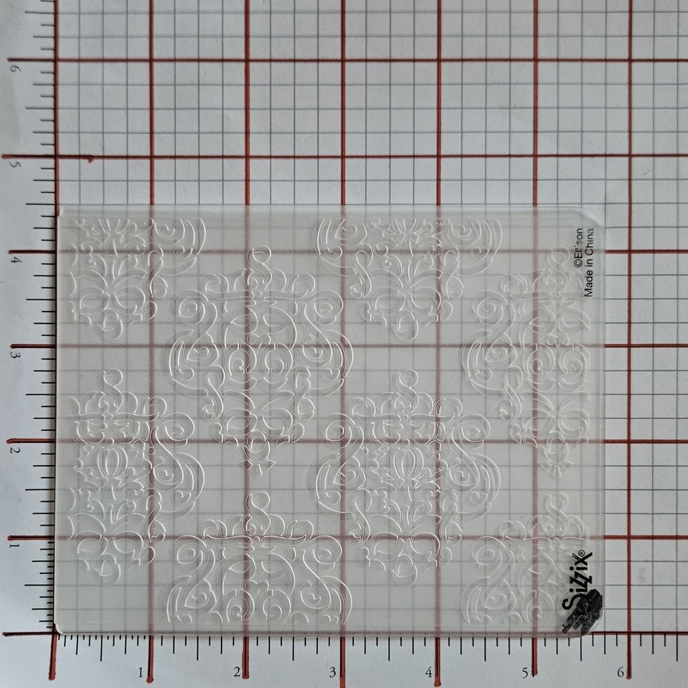 ORNATE SCROLL PATTERN Sizzix Embossing Folder 5¾"×4½" Elegant um702