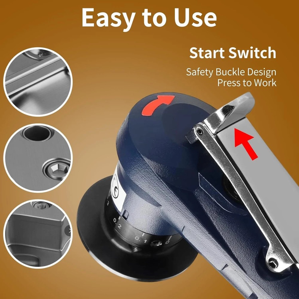 2 in 1 Pneumatic Chamfering Tool - Mini Air Chamfer Tool for C & R Deburring, 45