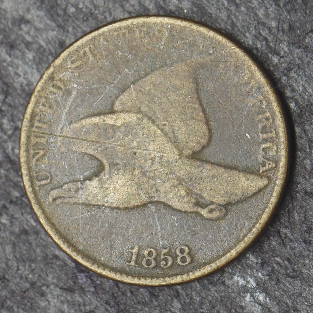 1858 Large Letters Flying Eagle Cent - COINGIANTS -