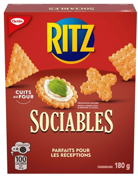 Ritz Sociables Crackers, 180g (4 Pack)