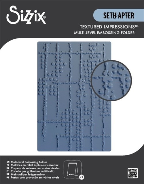 Sizzix Multi Level Embossing Folder by Seth Apter-Dot Matrix