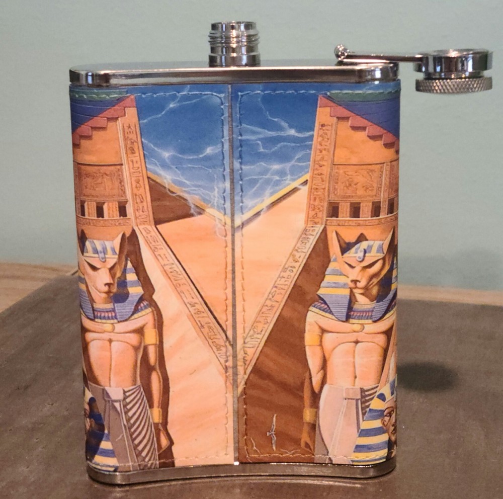 Iron Maiden: Powerslave custom made 8 oz flask NEW