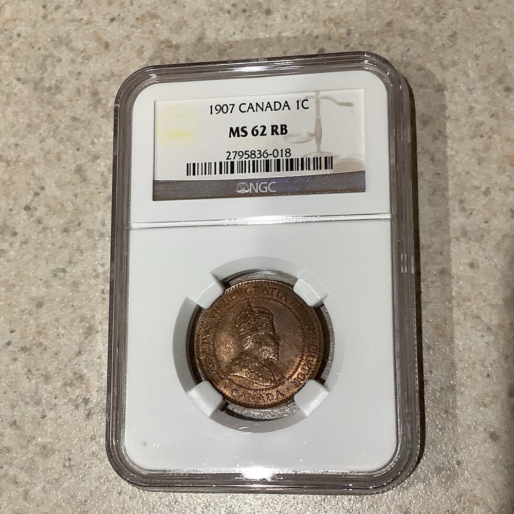 1907 Canada One Cent NGC MS62RB