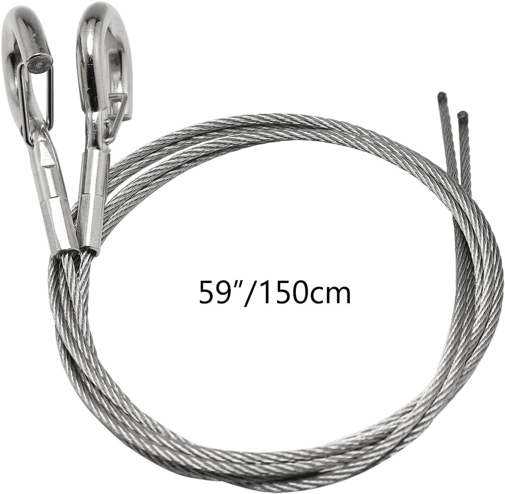 2PCS Stainless Steel Gate Latch Cable Adjustable Gate Pull Cord Gate Latch Cable