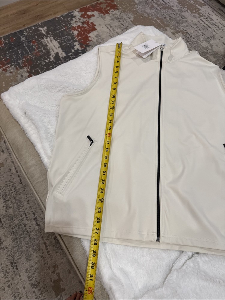 ASHWORTH Tech Stretch Vest Color: Bone Size: XXL Authentic NWT