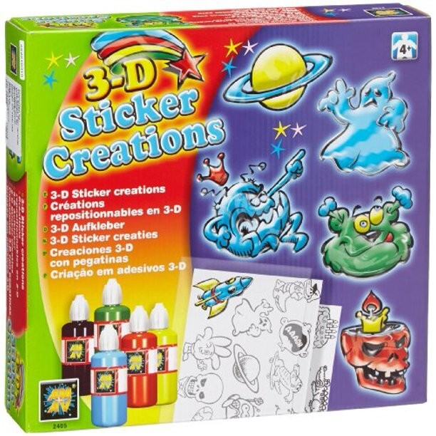 Diamant Gold Boxes 3D Stickers