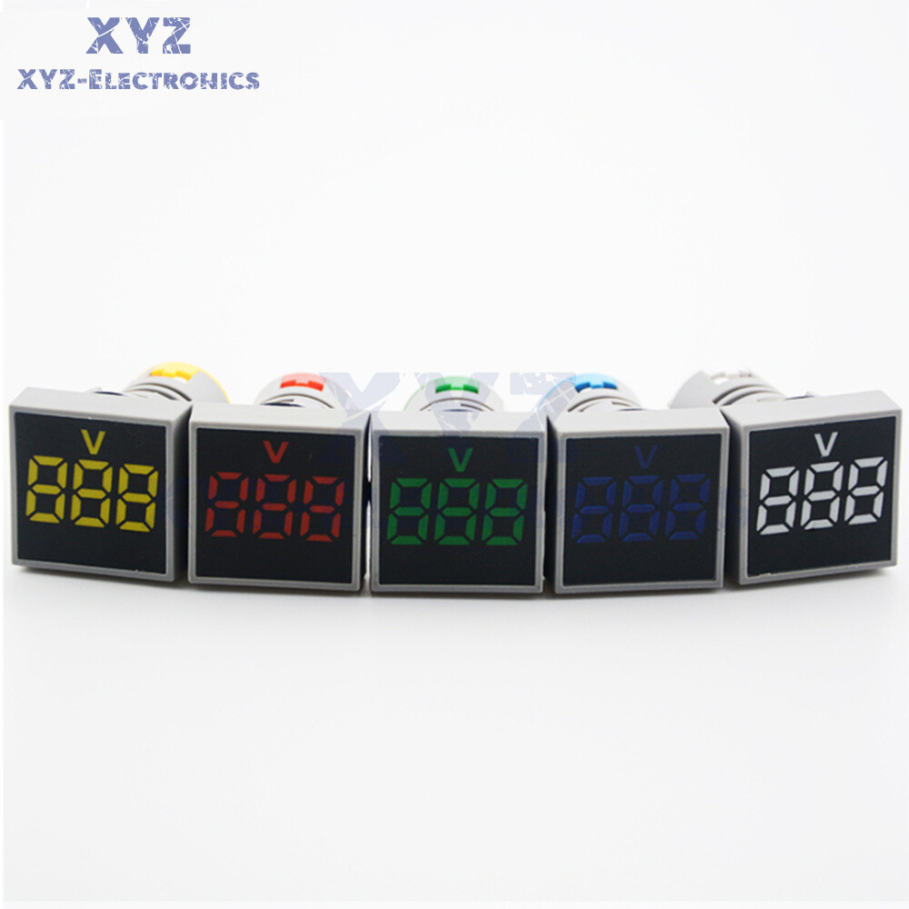 AC20-500V 22mm LED Light Panel Digital Voltage Volt Meter Display Voltmeter