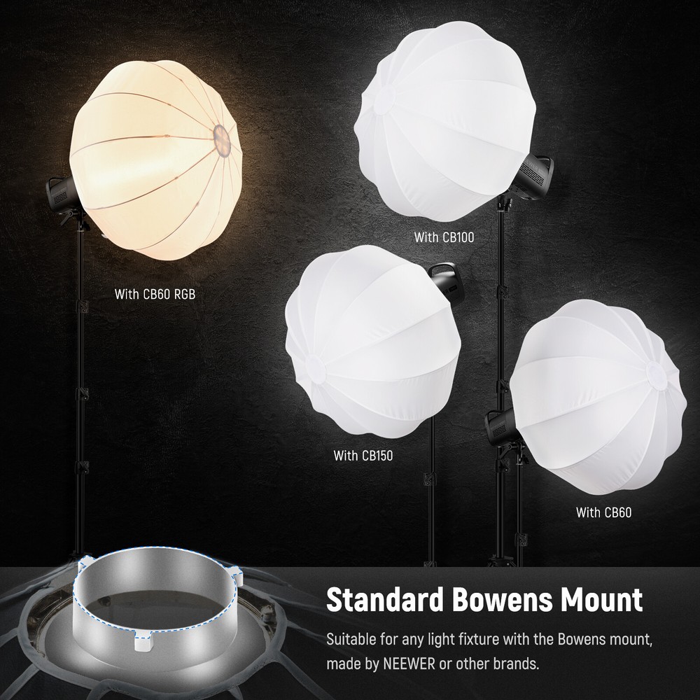 65cm Lantern Softbox One Step Quick Release， Light Diffuser with Skirt