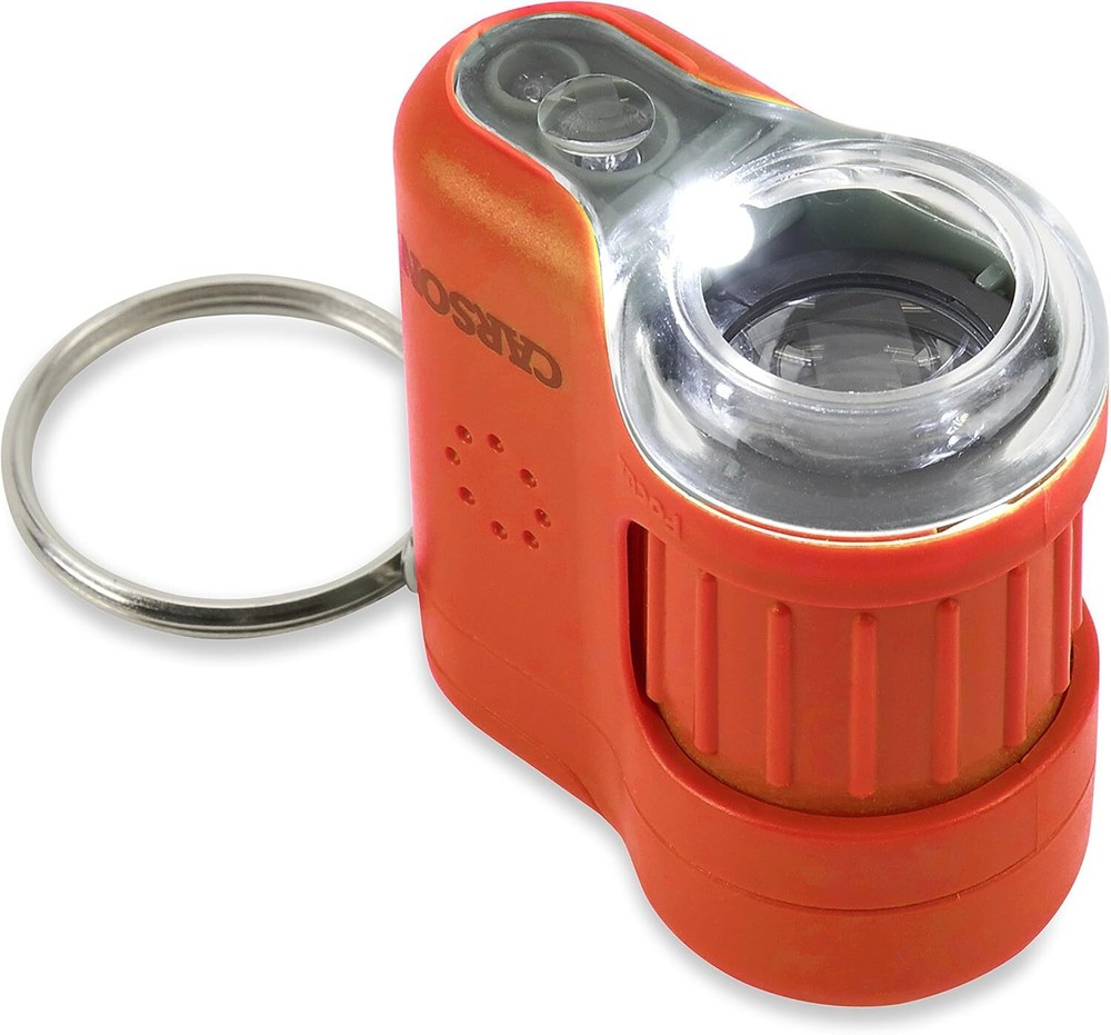Micromini 20X Pocket Microscope, UV and LED Flashlight, Orange (MM-280O)